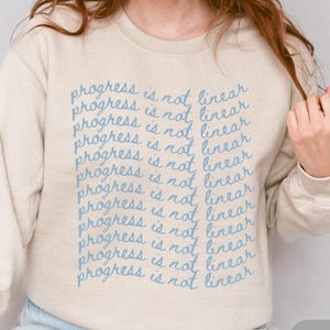 Neurodiverse Gift Sweater for ABA RBT BCBA,  Autism Mom Sweatshirt Special Ed Teacher, Progress Is Not Linear Crewneck, Para  Ecse Inclusion