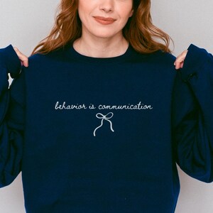 Minimalist ABA Therapy Gift Sweatshirt, Autism Awareness Crewneck, RBT BCBA Gift Special Education Teacher Sweater Behavior Analyst Pullover