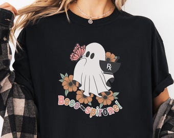 Boo-spirone Halloween Pharmacy Shirt, Funny Pharmacist Anxiety Tee, Halloween Nurse Shirt, Pharmacy Tech Gift, Pharmacist Appreciation Gift