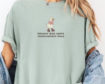 Silly Goose RBT-shirt, ABA Therapy Comfort Colors T-shirt, Behaviour Tech Gift BCBA Afstudeershirt Toegepaste Gedragsanalyse Snelheid Leraar Geschenken