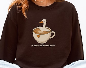 Sudadera divertida de cuello redondo con diseño de terapeuta ABA y café, sudadera de regalo de Silly Goose RBT, suéter de analista de conducta BCBA, idea de regalo para profesor de refuerzo