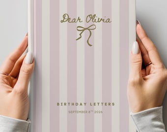 Personalized Birthday Letters Book, Custom Memory Book for Kids, Birthday Keepsake Journal, Letters to My Child Gift, Baby Milestone Book