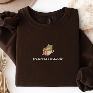 Lustiges RBT Sweatshirt Froschkaffee Rundhalsausschnitt, BCBA ABA Therapeut Geschenk, Verhaltensanalytiker Pullover, Schneller Lehrer Wertschätzung Geschenk