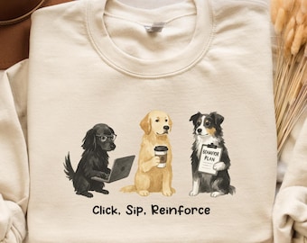 BCBA RBT Hundegeschenk Sweatshirt, lustiges ABA Therapeut Geschenk Rundhalsausschnitt, niedlicher Verhaltensanalytiker Hoodie, Hundeliebhaber Sweatshirt für angewandte Verhaltensanalytik