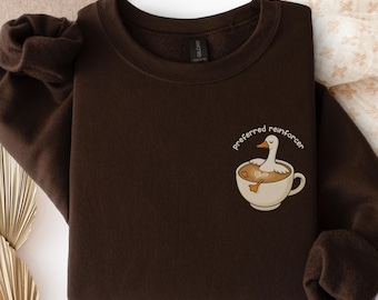 Sudadera Silly Goose RBT, divertida sudadera de cuello redondo con café para terapeuta ABA, suéter para analista de conducta BCBA, regalo de agradecimiento para profesores de refuerzo de educación especial.