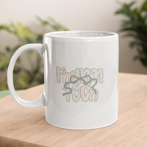 Personalized Pharmacy Tech Mug, Custom Preppy Coffee Cup, Pharmacist Gift, Pharmacy Graduation Grandmillennial Design, Birthday Gift for Her