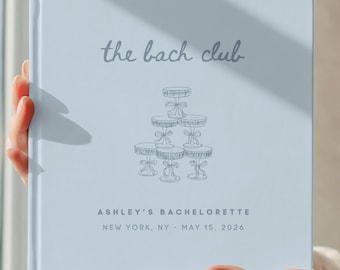 Personalized Bach Club Guest Book, Bachelorette Scrapbook, Bridal Shower Photo Album, Hen Party Memory Book, Bride Keepsake Gift