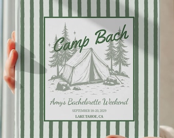 Camp Bach Guest Book, Personalized Camp Bachelorette Photo Album, Letters to the Bride Book, Bridal Shower Scrapbook, Bride Keepsake