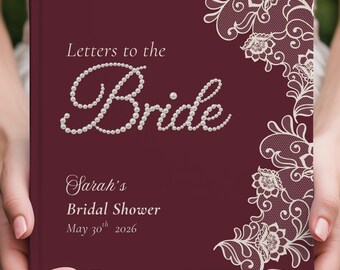 Personalized Letters To The Bride Book, Bridal Shower Guest Book, Hen Do Book, Wedding Scrapbook Album, Gift from Bridesmaids