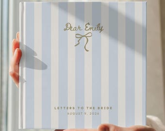 Personalized Letters To The Bride Book, Bridal Shower Guest Book, Hen Do Book, Wedding Scrapbook Album, Bride To Be Gift