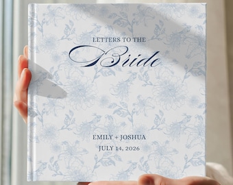 Letters to the Bride Scrapbook Wedding Guest Book Personalized Bridal Shower Keepsake Album Bride to Be Photo Book Gift, Wedding Memory Book