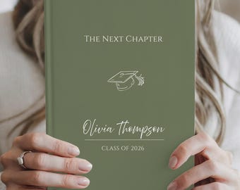 Personalized High School Graduation Journal 2026 The Next Chapter Keepsake Book, Gift for Graduate Daughter or Son Class of 2026 Memory Book