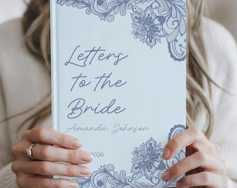 Libro de cartas a la novia, libro de visitas personalizado para despedida de soltera, recuerdo de boda de la fiesta nupcial, regalo de compromiso para hija.