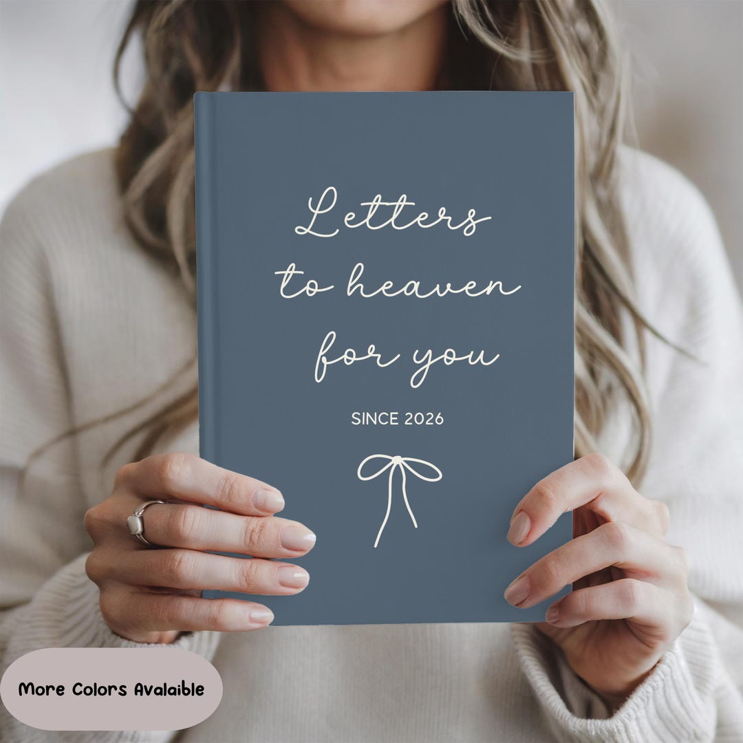 Grief Lettering Personalized Grief Journal Letters to Heaven | Sympathy Gift Loss of ...