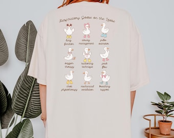 Silly Goose Respiratory Therapist Comfort Colors Shirt, Cute Respiratory Therapy T-shirt, Respiratory Therapist Gift, Pulmonary RN, Lungs