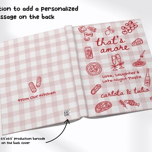 Libro de recetas personalizado para parejas, libro de cocina familiar personalizado, regalo de boda para recién casados, diario para amantes de la comida en la inauguración de la casa. imagen 13
