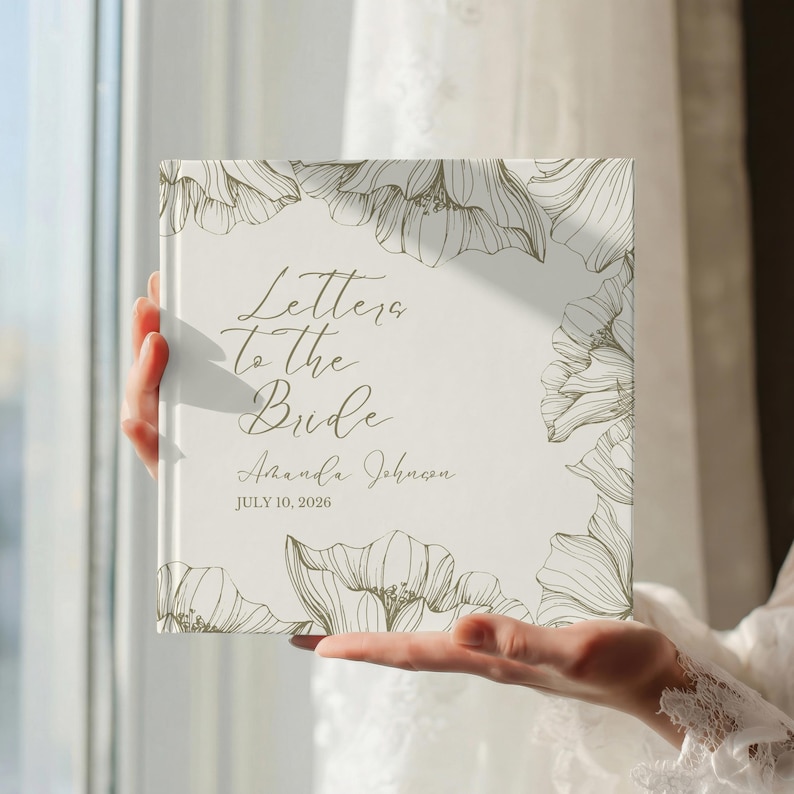 Personalized Letters to the Bride Book Bridal Shower Guest Book ...