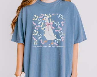 Floral Silly Goose Behavior Analyst Comfort Colors Shirt, Gift for BCBA, Cute RBT Shirt, ABA Therapy T-shirt, Behavior Specialist Crew Shirt