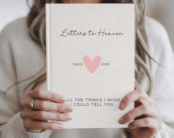 Personalized Grief Journal, Letters To Heaven In Loving Memory Gift, Sympathy Gift For Loss Of Mother Father, Memorial Gift, Condolence Gift