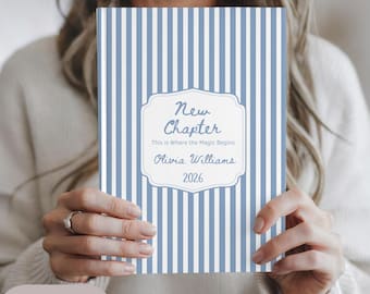 Personalized New Chapter Journal, Custom Name Notebook, Retirement Gift, Graduation Journal, New Job & New Beginnings Gift