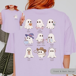 Boo RT Shirt, Front and Back Ghost Respiratory Therapist Tee, Comfort Colors® Halloween RT Shirt, Spooky Pulmonary Nurse Gift, Peds RT Shirt