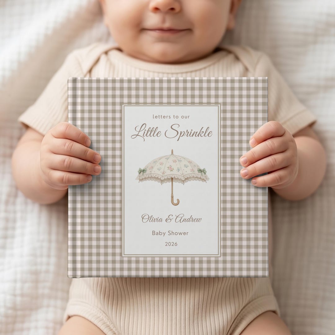 Personalized Baby Sprinkle Photo Book, Letters to Baby Scrapbook, Baby ...