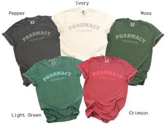 Apotheken-Techniker Crew Comfort Colors® Shirt, Apotheker-T-Shirt, Pharm-Student-Top-Apothekenwoche, Apotheken-Tech-TShirt Abschlussgeschenke