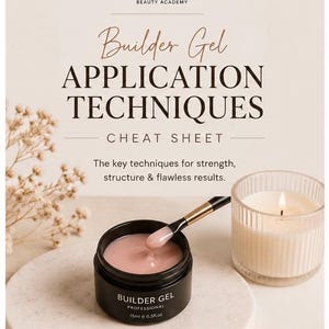 Guía rápida para la aplicación de gel constructor / Guía para técnicos de uñas / Consejos sobre gel constructor / Descarga digital