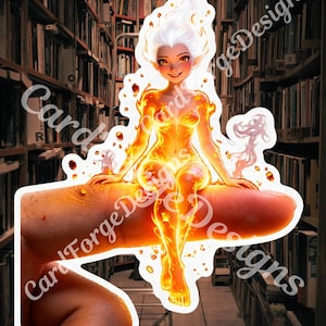 Fire Sprite Bookish Vinyl Sticker | Crescent City Inspired Lehabah Sticker | My Shayla | Romantasy Reader Gift