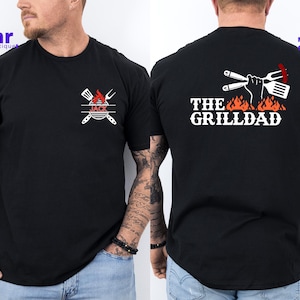 Custom Name Grill Dad Shirt, Personalized Funny Dad Shirt, Barbecue Grill Dad Tee, Grilling Barbecue Dad Sweatshirt, Gift For Husband