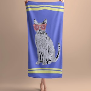 Custom Pet Photo Beach Towel, Personalized Pet Color Pop Art Pool Towel, Gift For Dog Cat Mom, Pet Lovers Gift, Dog Cat Portrait Towel