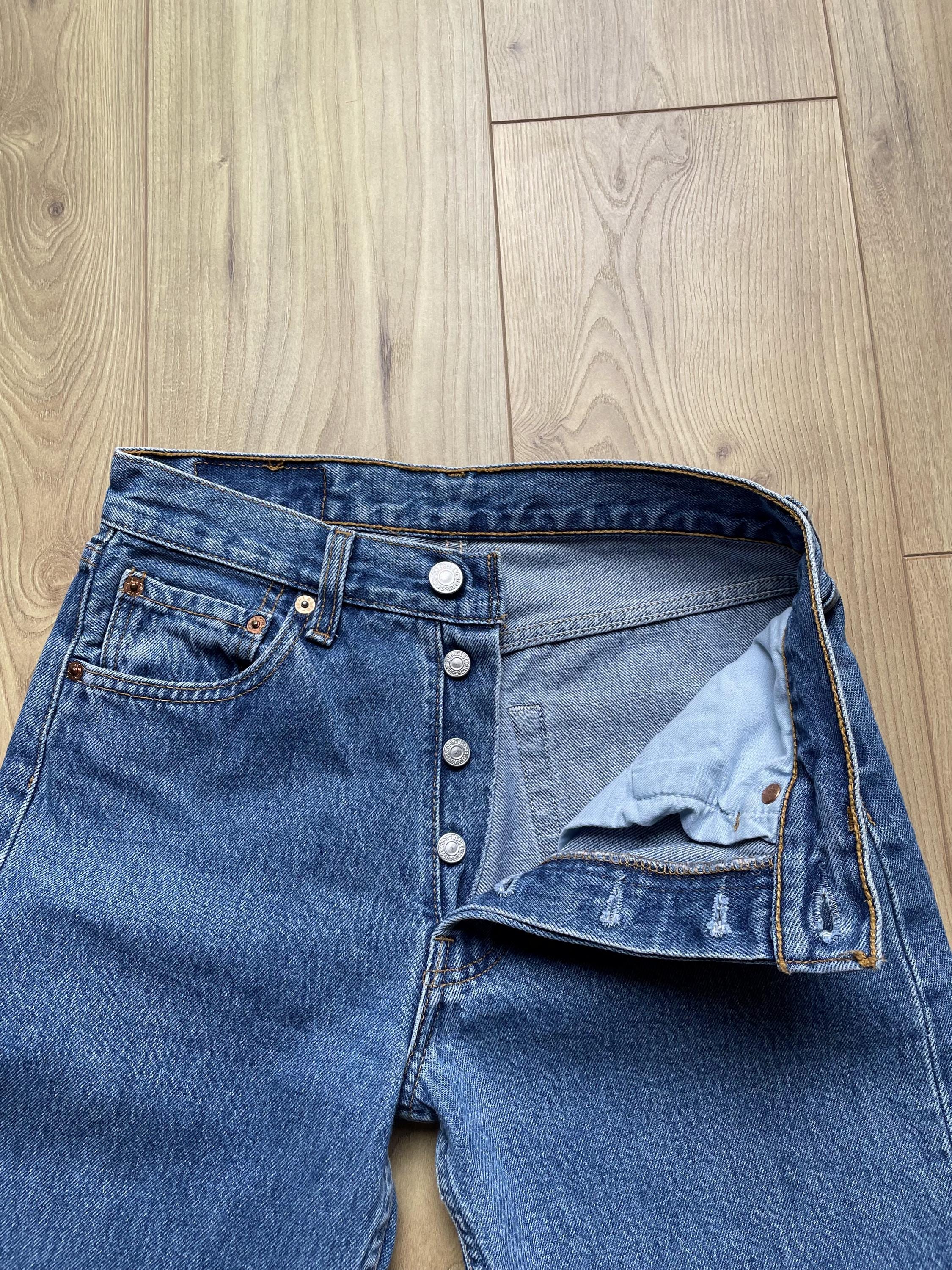 Jean Levi's 501 W28 L30 Vintage Denim Straight Washed Y2k 90s Blue