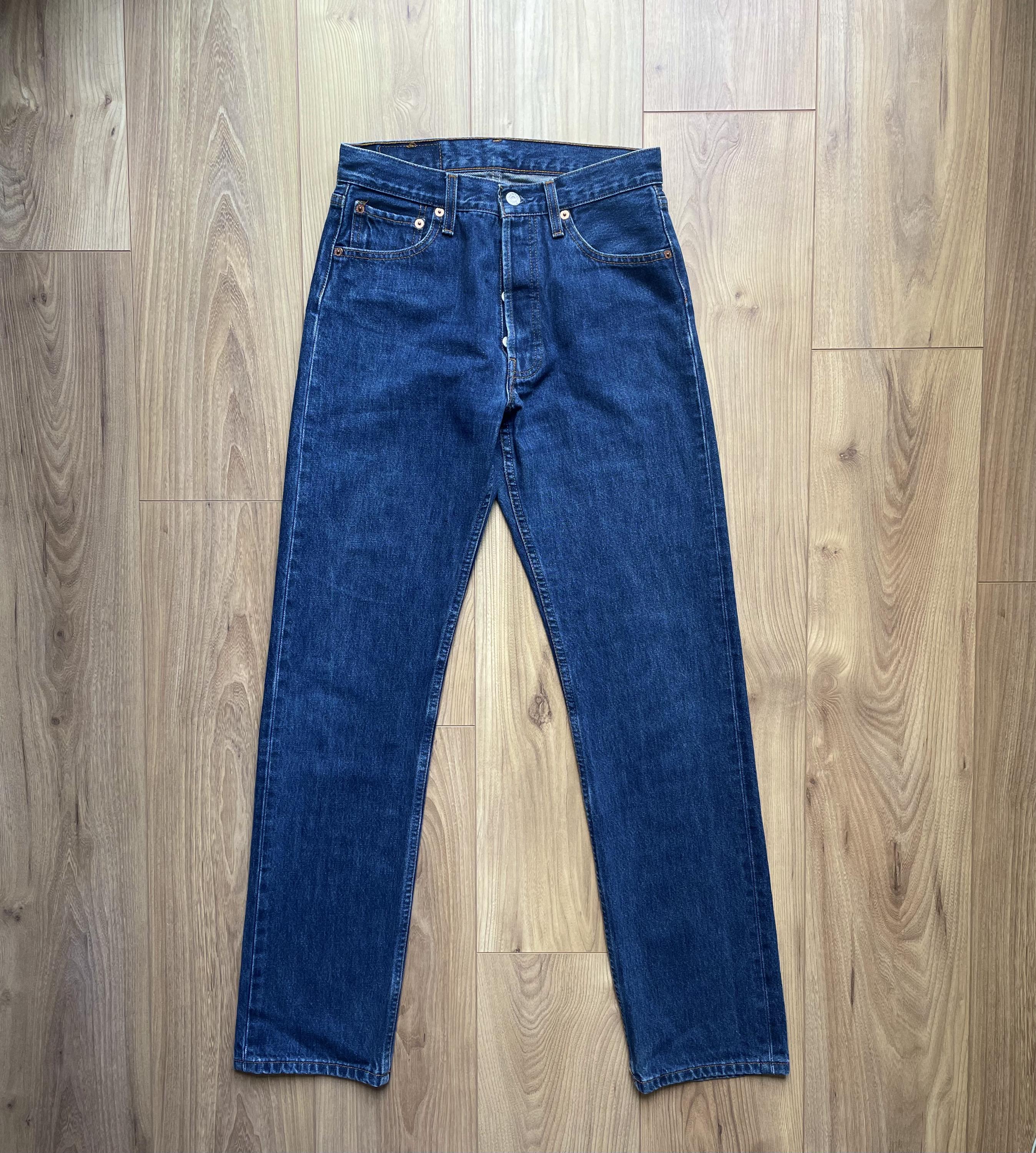 Jean Levi's 501 W29 L32 Vintage Denim Straight Washed Y2k 90s Blue