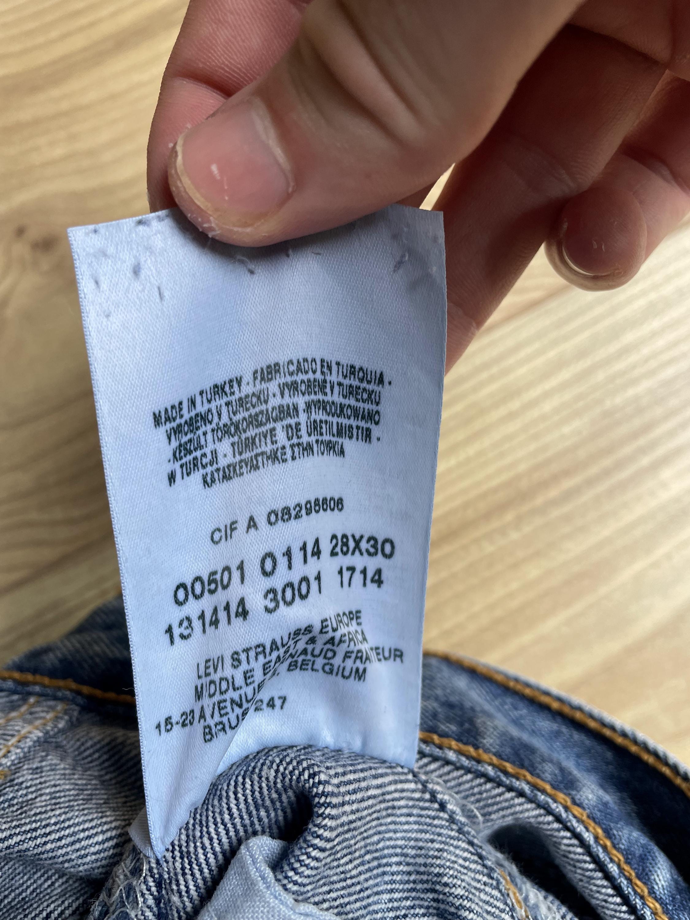 Jean Levi's 501 W28 L30 Vintage Denim Straight Washed Y2k 90s Blue