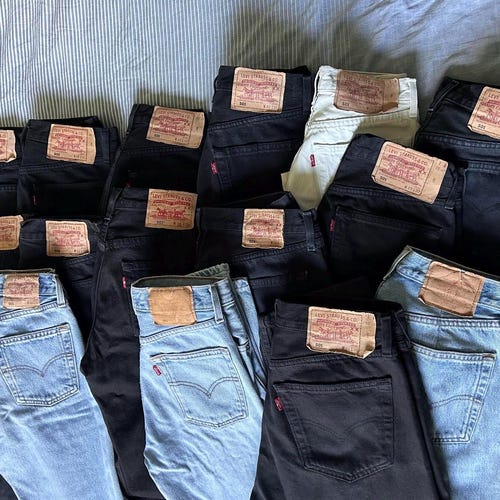 Jean Levi's 501 W29 L34 ヴィンテージデニム ストレートウォッシュ