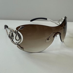 Y2K SUNGLASSES | y2k 2000s vintage style brown shades oversized sunglasses with a snake design