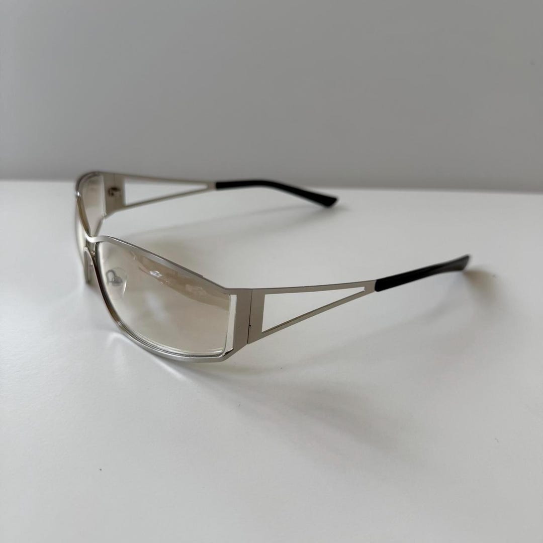 RETRO SUNGLASSES Y2k 2000s Vintage Style Silver Punk Retro Style — free download