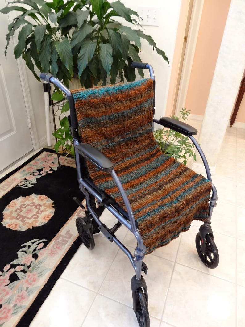Handknitted WHEELCHAIR AFGHAN BLANKET Lap Robe Acrylic Etsy