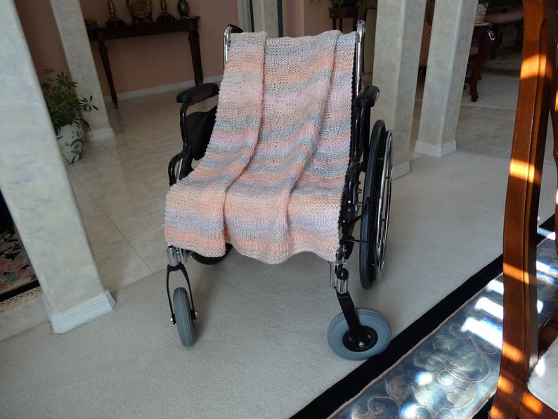 Handknitted AFGHAN/WHEELCHAIR BLANKET Twin Size Blanket Etsy