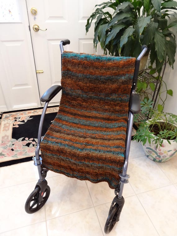 Handknitted WHEELCHAIR AFGHAN BLANKET lap robe acrylic Etsy