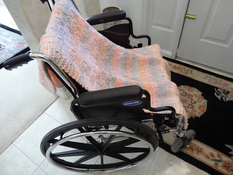 Handknitted AFGHAN/WHEELCHAIR BLANKET Twin Size Blanket Etsy