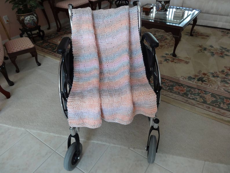 Handknitted AFGHAN/WHEELCHAIR BLANKET Twin Size Blanket Etsy