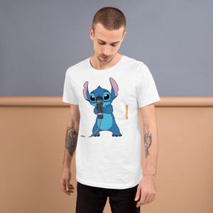 Camiseta de Stitch cantando de Disney / Camiseta de extraterrestre de Lilo y Stitch / Camiseta unisex con lindos dibujos animados