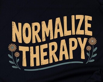 Normalizacja terapii PNG SVG | Świadomość zdrowia psychicznego, prezent dla doradcy psychologicznego, terapeuta (pobranie cyfrowe)