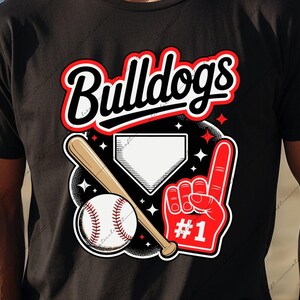 Bulldogs Baseball Mascot SVG PNG: School Spirit Design