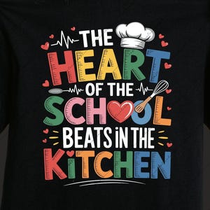 School Lunch Lady Kitchen SVG PNG: Heart of the School Design (Digital Files)