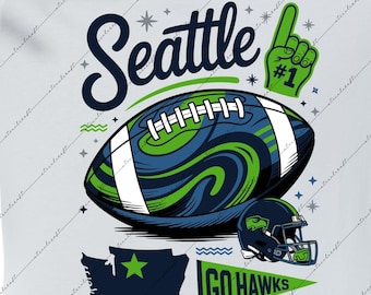 Vintage Seattle Football SVG: Game Day Design (Digital Download)