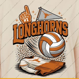 Longhorn Volleyball SVG: Texas Team Spirit Design (Digital Download)