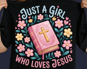 Christian Girl PNG: Bible Bow Coquette SVG for Cricut Shirt Design