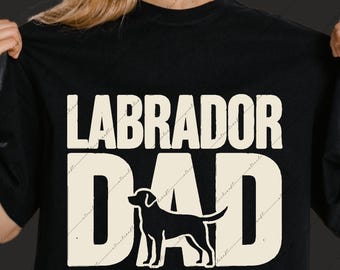 Diseño SVG PNG para papá labrador / Diseño de camiseta para papá de perro / Archivo de corte de labrador retriever / Regalo para el Día del Padre / Descarga digital para Cricut